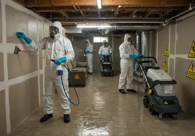 Basement Moisture Removal and Structural Drying process in Argo, AL